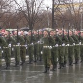 Плац- парад курсантов 4 курса отдела Сухопутных войск  под руководством подполковника Лукашова С.В